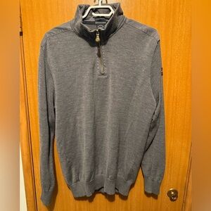 Paul & Shark Charcoal Zip-Up Sweater